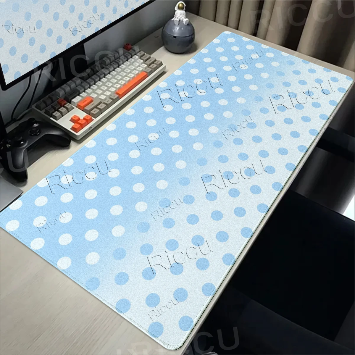 Black and White Polka Dot Desk Mat Large Gaming Mouse Pad XXL Keyboard Mat Frosted Style Mousepad Gamer Home Office Accessories