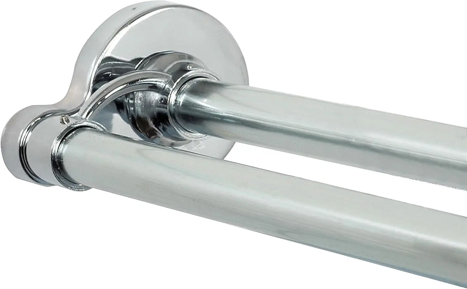 

Rustproof Double Shower Curtain Rod, Double Shower Rod, No Drill Tension or Permanent Mount Shower Rod, Extra Space f