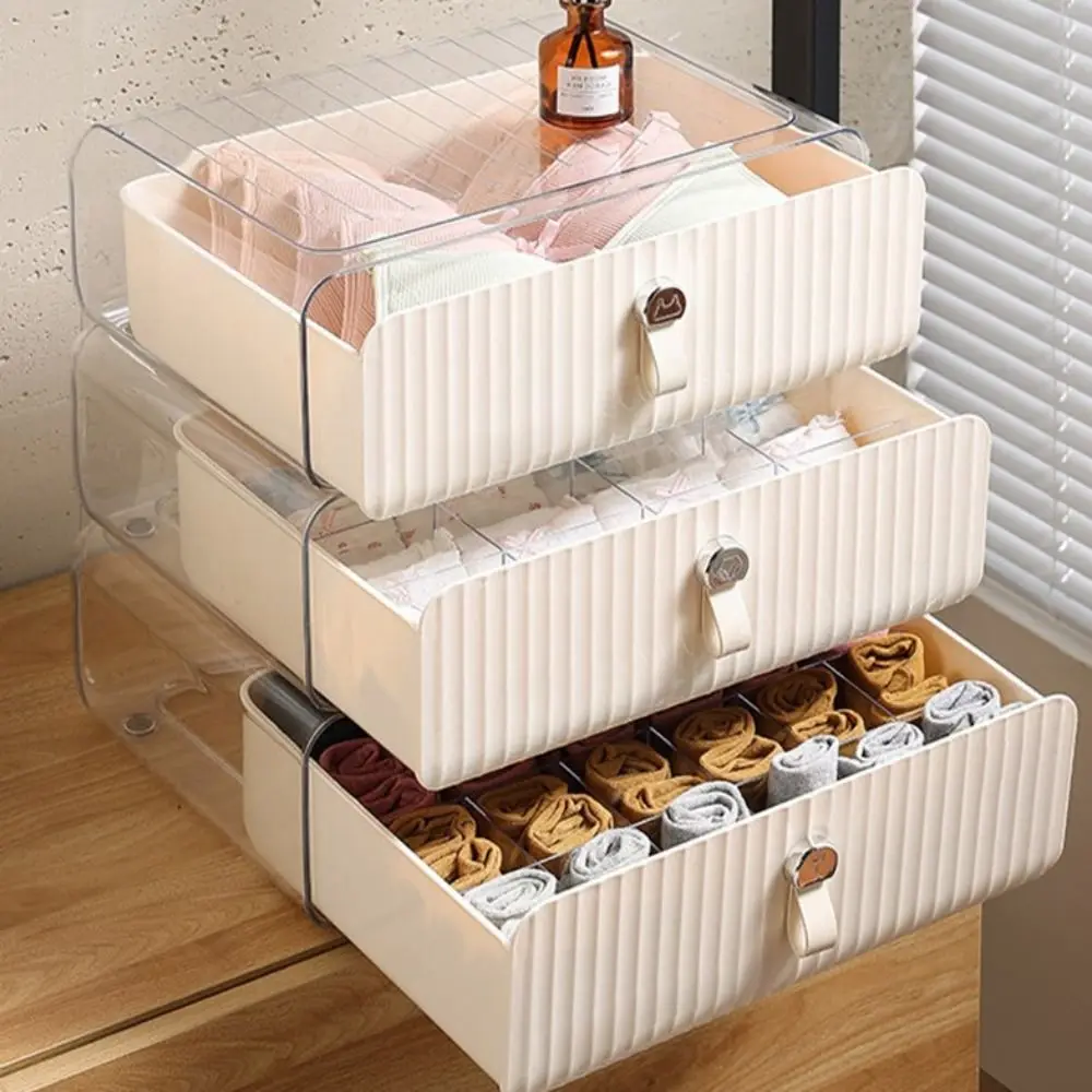 16/24 Grids Cabinet Storage Drawer Household Multifunction Underwear Organizer Drawer Large Capacity Dust-proof