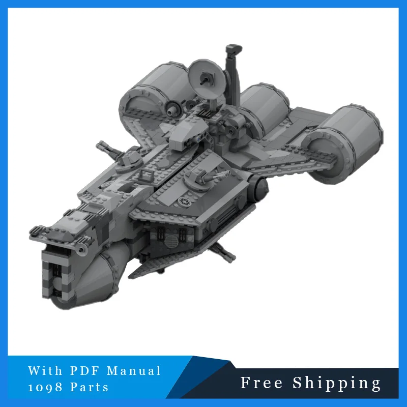 

1098 детали Star Battle Series, серый крейсер, строительные блоки, кирпичи, модель, детская креативная сборка, демонстрационная игрушка, рождественские подарки