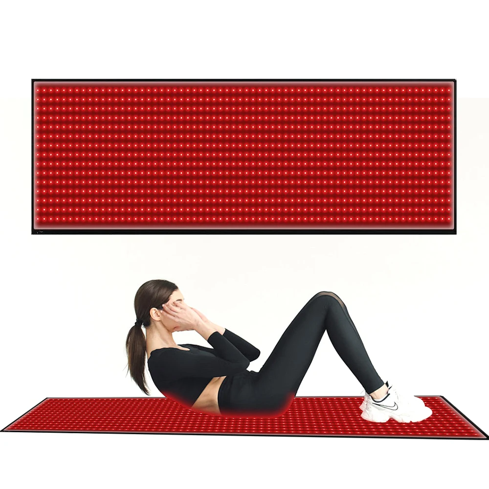 

Красный световой коврик для тела 62 x 23,6 дюйма, 660-850 нм, большой коврик с красным светом, 945 нм, инфракрасное световое одеяло для снятия боли, улучшения сна