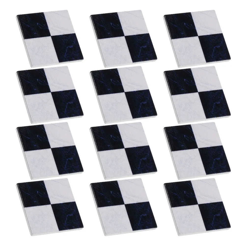 

45Pcs Realistic Wood Flooring Set Mini Floorboards Checkerboard Tiles for DIY Craft Kids Miniature House Accessories