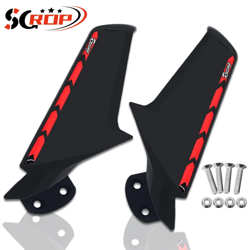 Per NINJA400 NINJA 400 2018-2021 moto flusso modificato carenatura anteriore Spoiler laterale alette retrovisore fisso Wind Wing ninja400