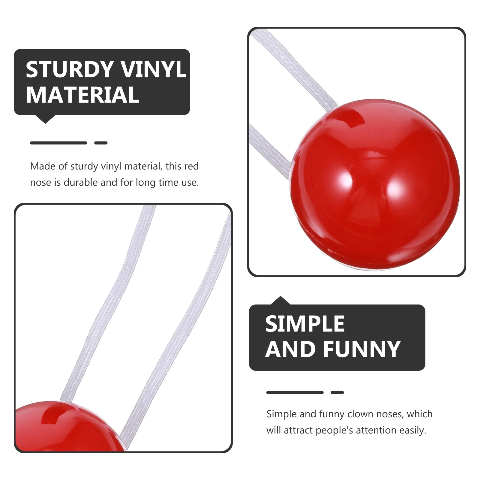 4 pcs Led Glowing Clown Nose Red Vinyl For Adults Halloween Party Cosplay Masquerade Costume Prop Novelty Funny