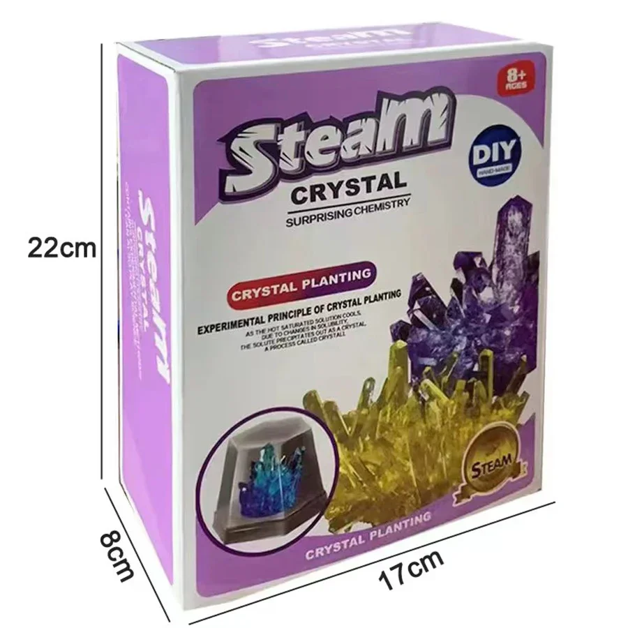 Expériences de plantation de cristaux, jouets scientifiques et éducatifs, cristaux groutibles DIY, couleur aléatoire, cadeaux de noël/Halloween
