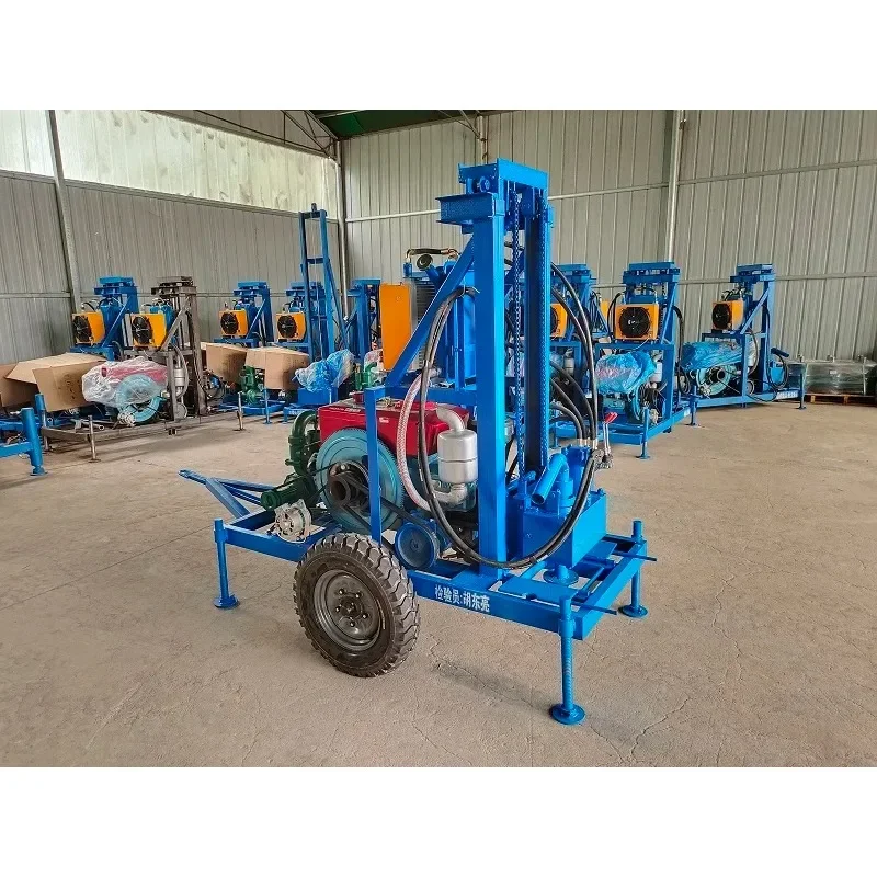 Low Cost Water Well Drilling Rig Machine Portable Borehole DTH Mini Impact Small Drill Rig Cable Percussion Drilling Rig Machine