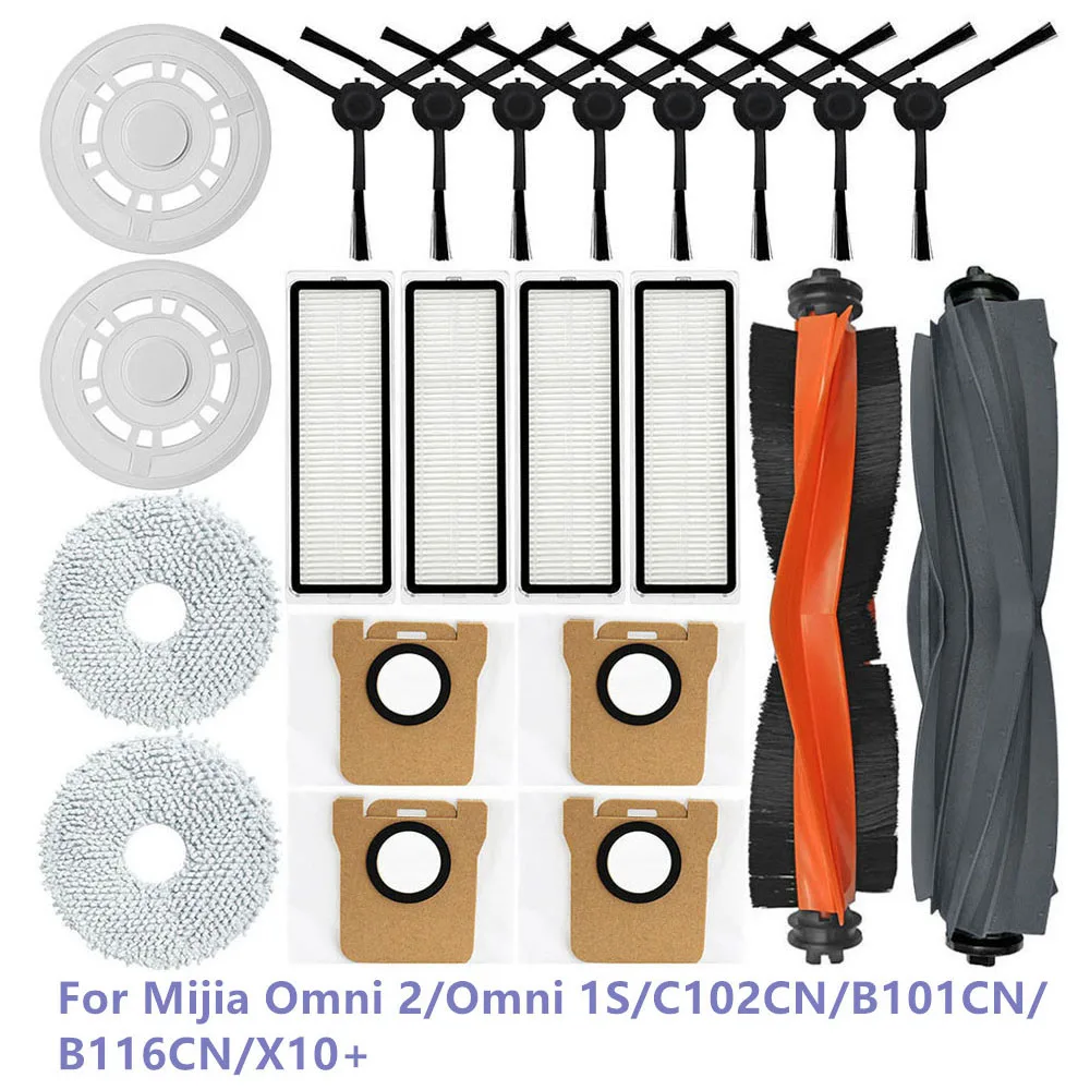 Hepa Filter Mop Cloths Main Side Brushes Dust Bags For Mijia Omni 2/Omni 1S/C102CN/B101CN/B116CN/X10+ Vacuum Cleaner Accessories