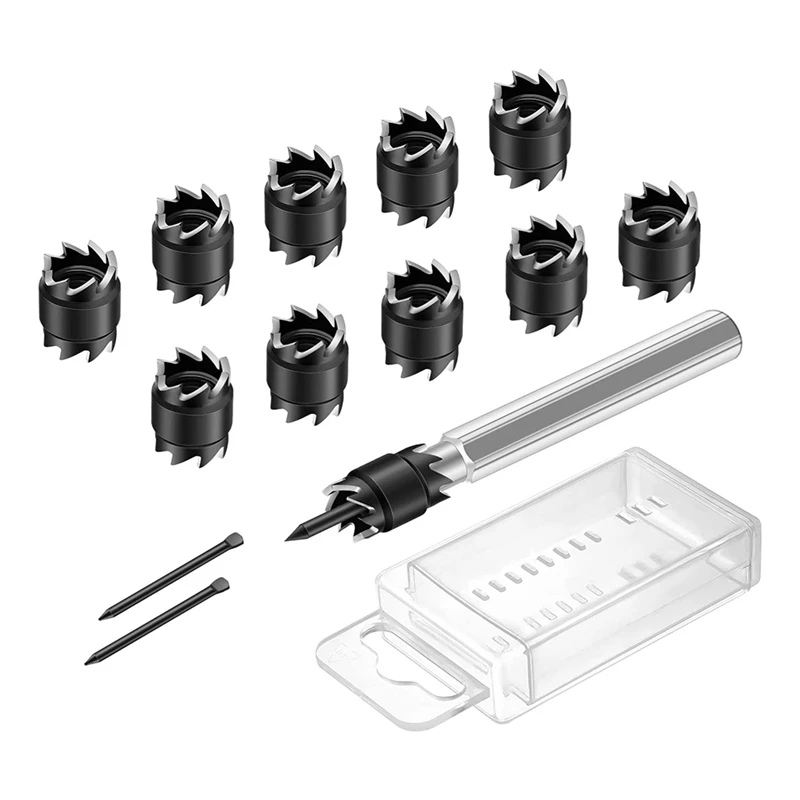 

ABPP-13Pcs Spot Weld Cutter Set,3/8 HSS Spot Weld Cutter Remover Drill Bits Hole Cutter Remover For Power Drill Spot Welding