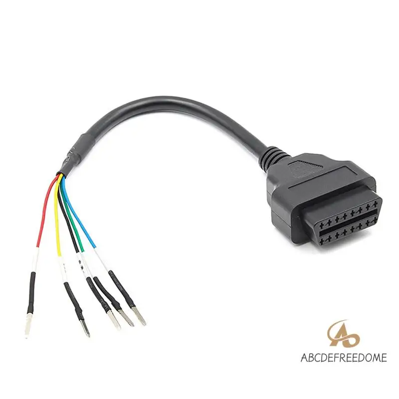 

6X 16-контактный OBD OBD2 Женский K Line CAN Line Перемычка Тестер Разъем Автомобильный диагностический удлинительный кабель Косичка
