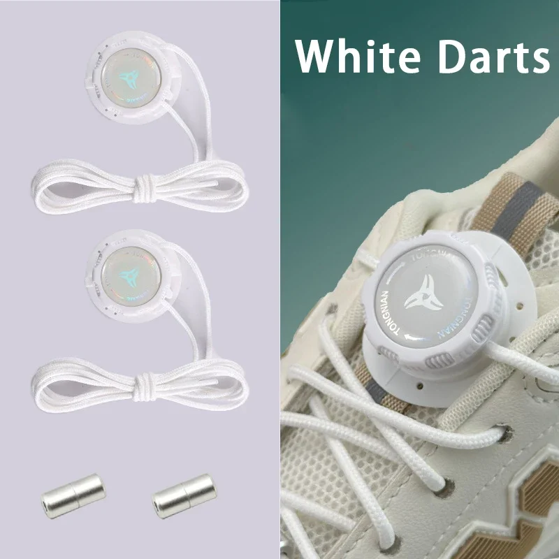 1 Paar automatische Schnürsenkel ohne Binden, einfache Installation, Schnellverschluss-Schnürsenkel, dickes Seil, für Tennisschuhe und Sneaker, Schuhzubehör. – Detail 9