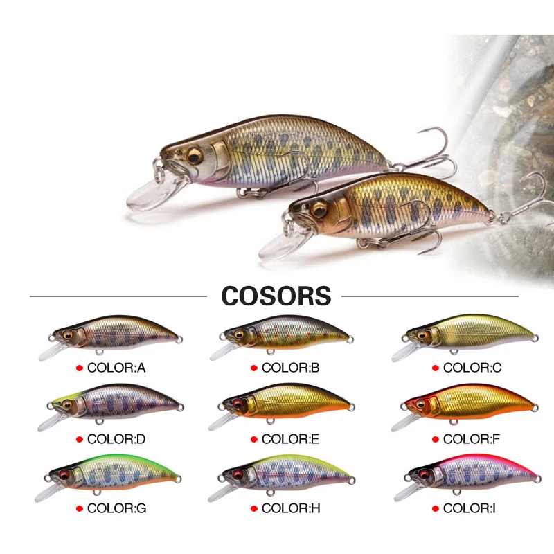 Japanisches Top-Modell: Sinkender Minnow-Angelköder, 52mm, 4.2g – Jerkbait für Barsch, Hecht, Wobbler, Swimbait, professioneller Hardbait