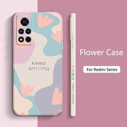Flower Phone Case For Xiaomi Redmi Note 14 13 12 Pro Plus 5G 12S 12 11S 11 10S Redmi 12 13C Shockproof Matte Soft Silicone Cover