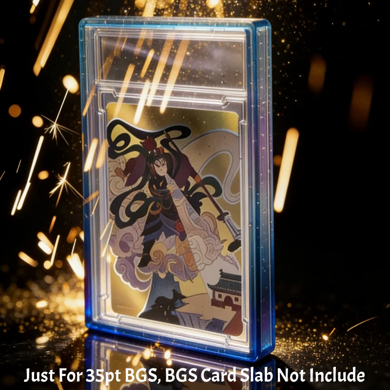 Glitzer-TPU-Schutzhülle mit transparenter Rückseite für BGS 35PT bewertete Sammelkarten
