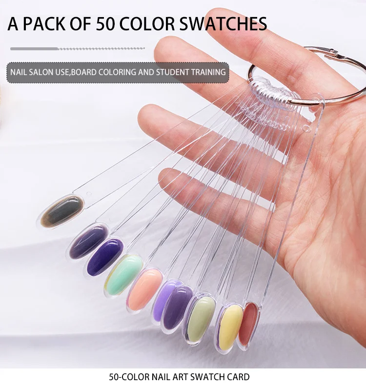 50pcs Color Card design Nail Art Templates Tools  show diverse styles