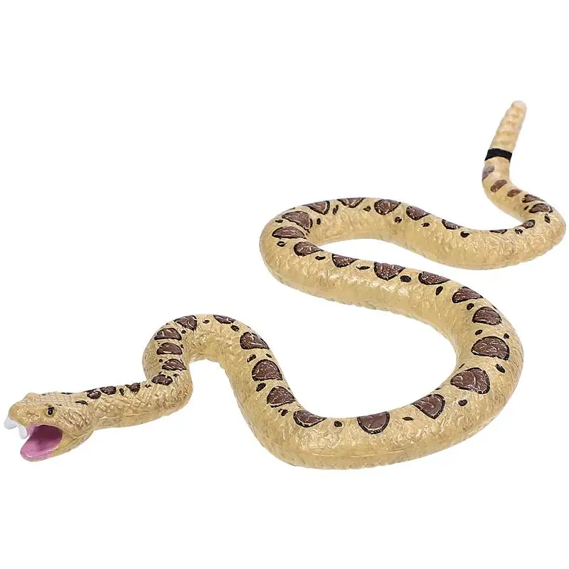 1pc Funny Fake Realistic Rubber Toy Snake Simulation Anaconda Scary Halloween To Scare Birds Props Prank Trick Toy Accessories