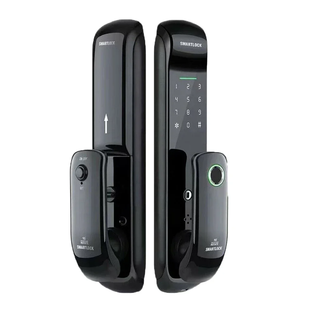 

SZMYQ Tuya WiFi биометрический замок с отпечатками пальцев с отпечатком пальца/паролем/IC-картой/ключом/разблокировкой приложения автоматический умный дверной замок для умного дома