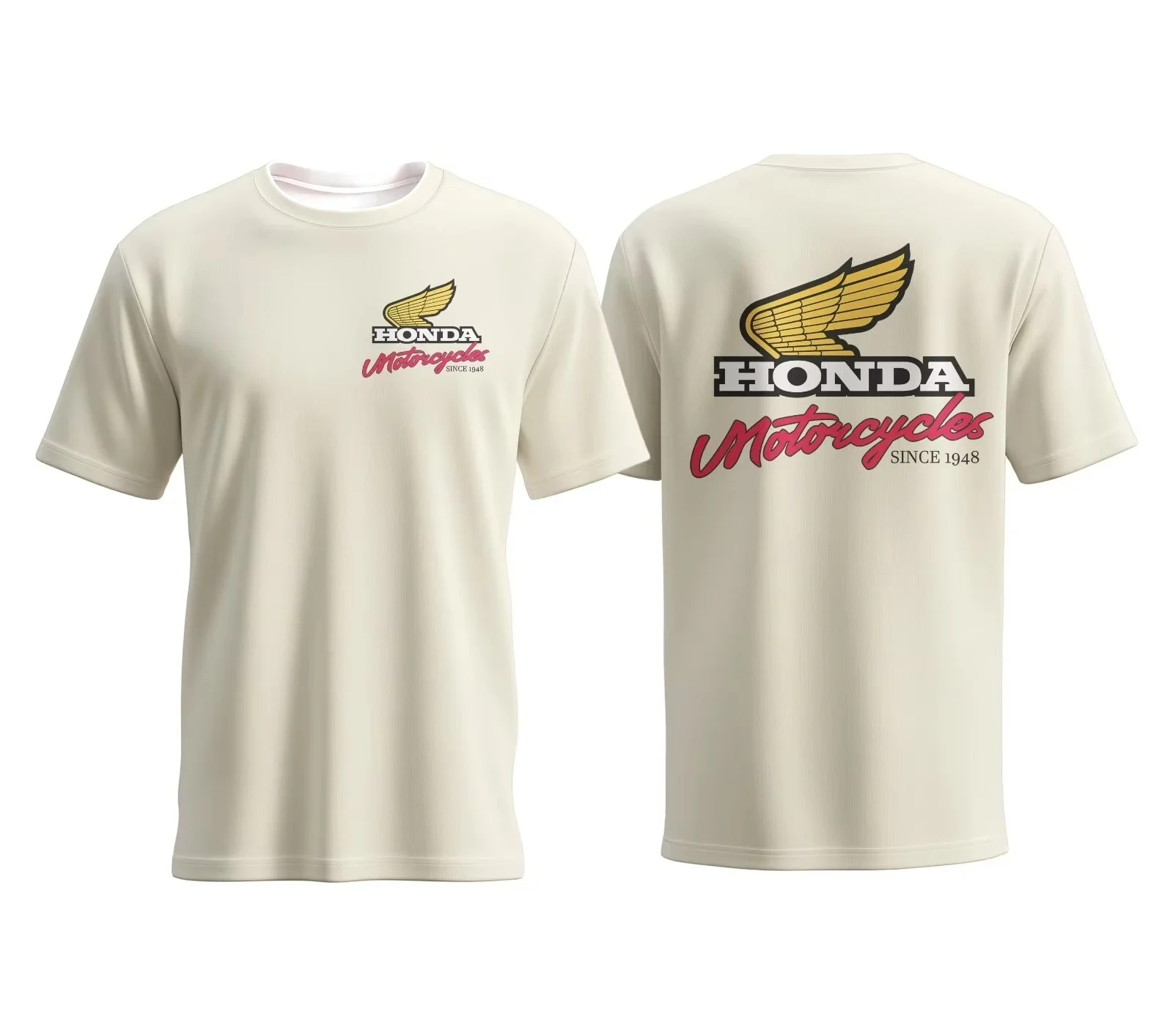 

2025 Honda Car and Motorcycle License Comfort Belt Car Pattern Fashion and Leisure Summer Short Sleeved T-shirt