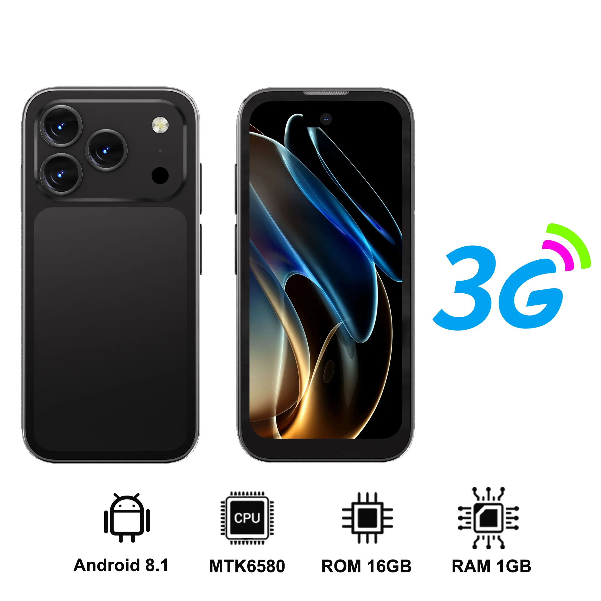 SERVO 17 PRO MAX Mini Smartphone 3,75 inch Fullview Display 3G Mobiel Dual SIM Android Kleine Smart Mobiele Telefoon Gezichtsherkenning GPS