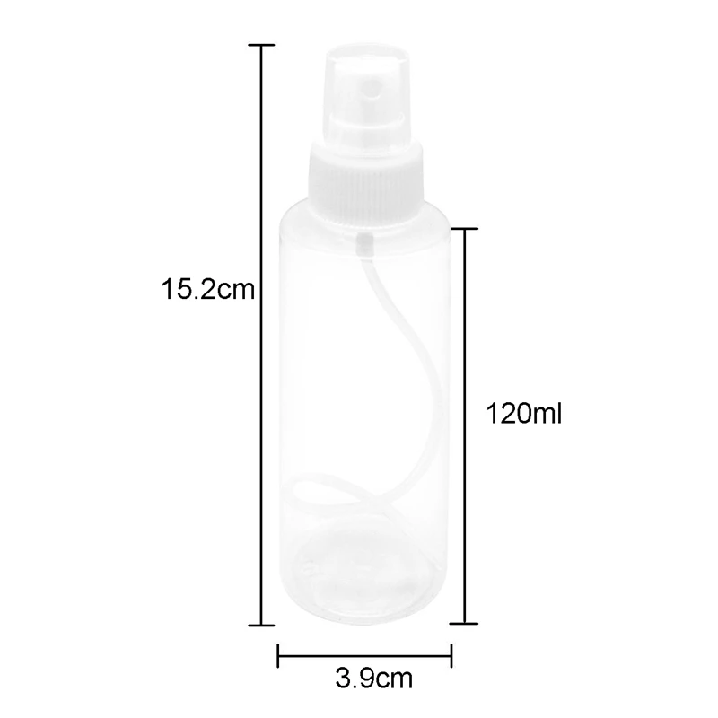 24 عبوة من زجاجات الرش الشفافة ذات الرذاذ الناعم سعة 120 مل (4 أونصة) مع غطاء رش المضخة