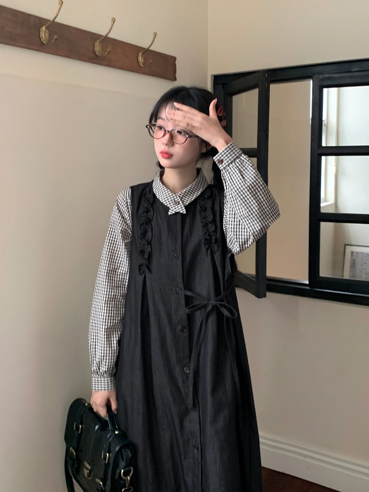 

Ay Джинсовый жилет Dr, женский дизайнерский пояс для похудения, универсальный одноплечий Dr, хлопок, полиэстер, смесь лиоцеллового волокна