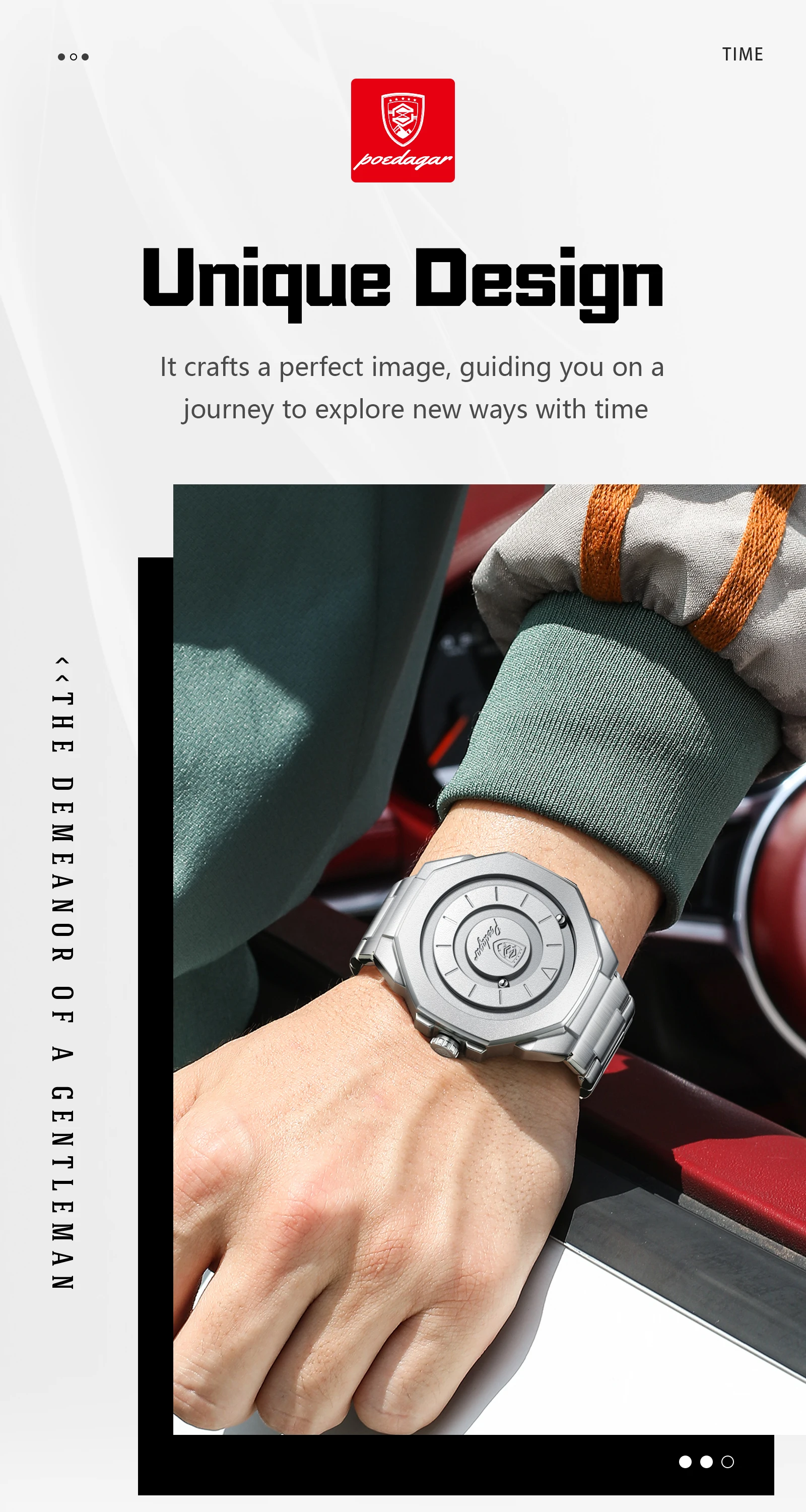 POEDAGAR Top-Mode Herren-Armbanduhr, wasserdicht, Edelstahl, Quarz, Herrenuhr, Business-Uhr mit großem Zifferblatt, Reloj Hombre – Detail 15