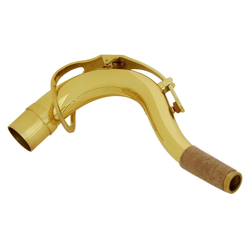 Tenor Saxophone Sax Bend Neck Brass Material Lacquered Gold Saxophone Neck 27.8mm Woodwind Instrument Replacement Accessories
