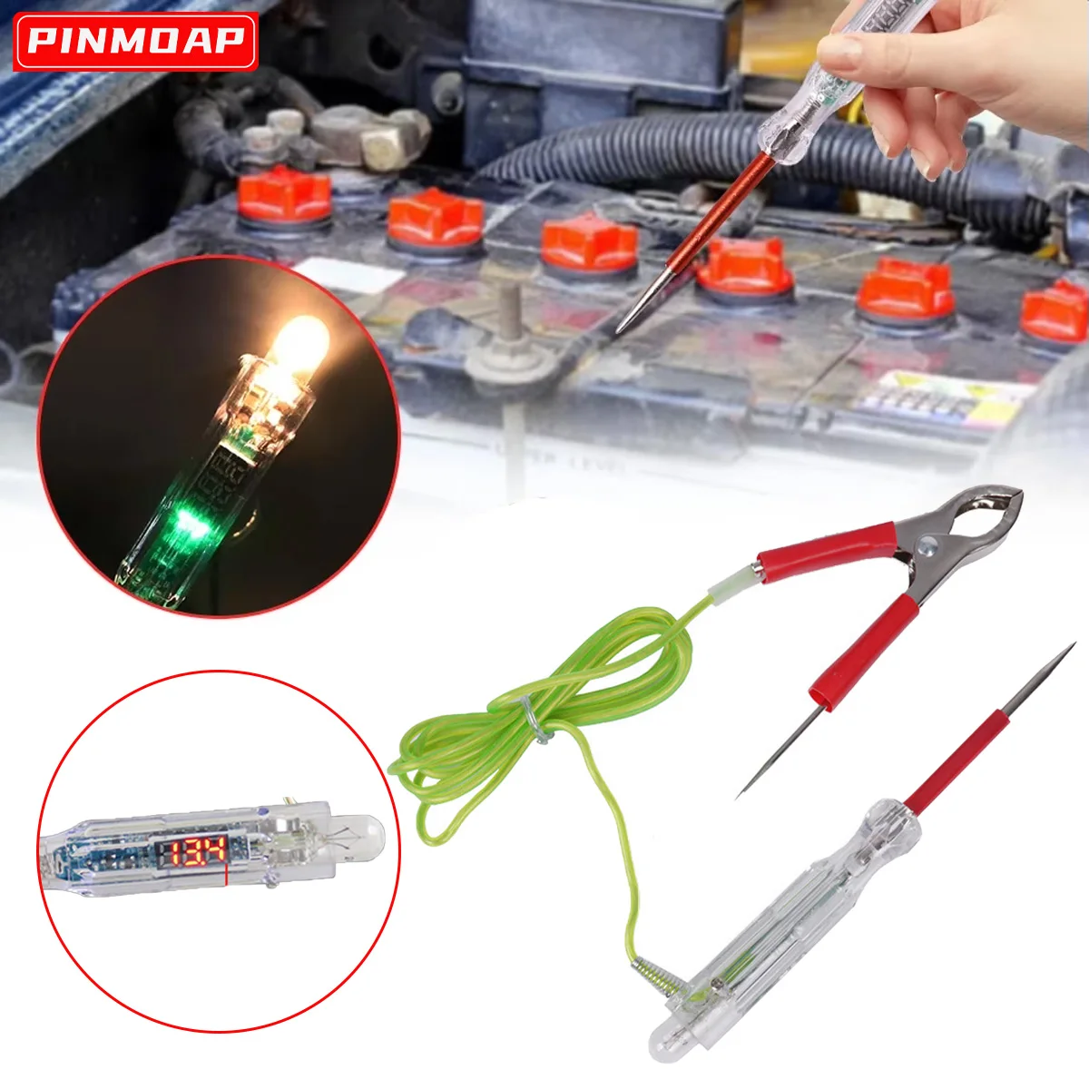 6V 12V 24V Automotive Multifunzionale Penna Elettrica Dc Tensione Circuito Penna di Prova Led Circuito Penna di Manutenzione Automotive Strumento