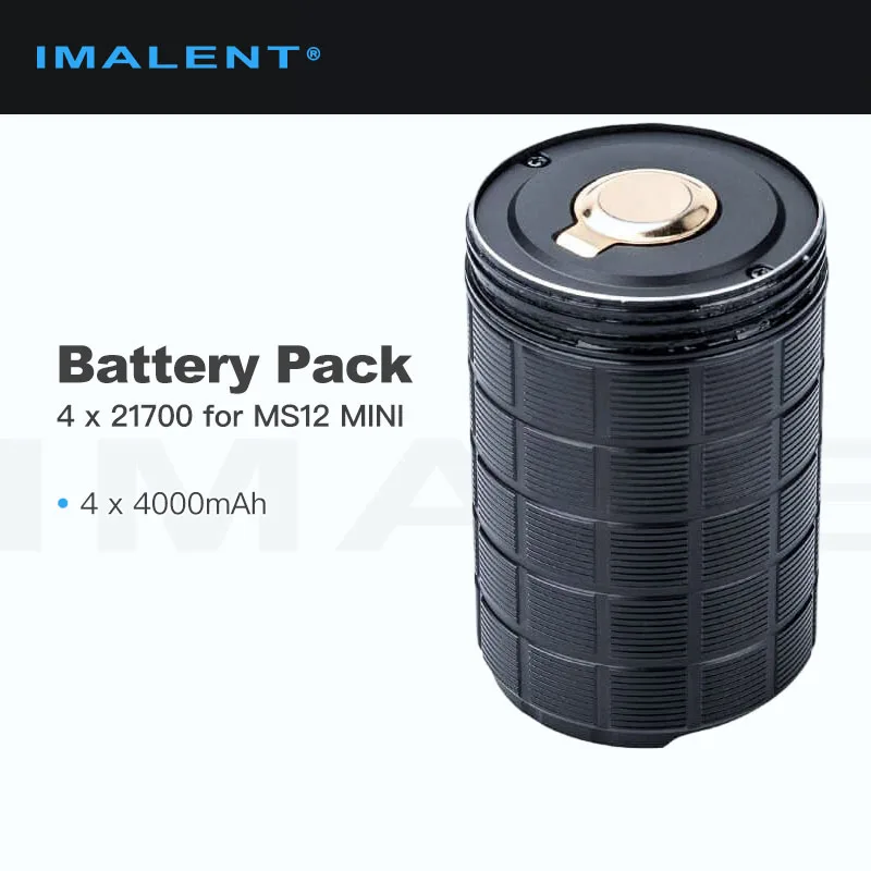 Imalent Battery Pack for MS12 MINI Flashlight, 4pcs 21700, 4x4000mAh