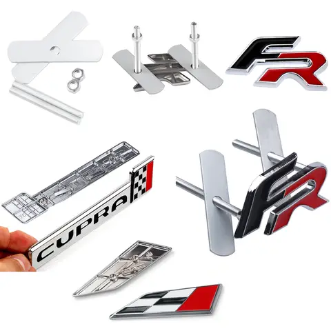 3D Metal Badge Car Front Grille Decoration Sticker Accessories For Seat FR Alhambra Leon Cupra Ateca Ibiza Altea Toledo Tarraco