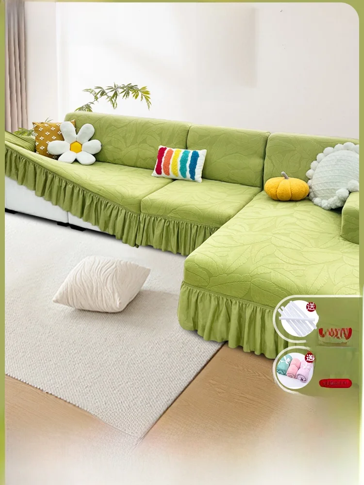 

Universal Three-Seater Sofa Cover Protector against Scratches Full Wrap Dustproof Modern Simple Style Couch Quilt