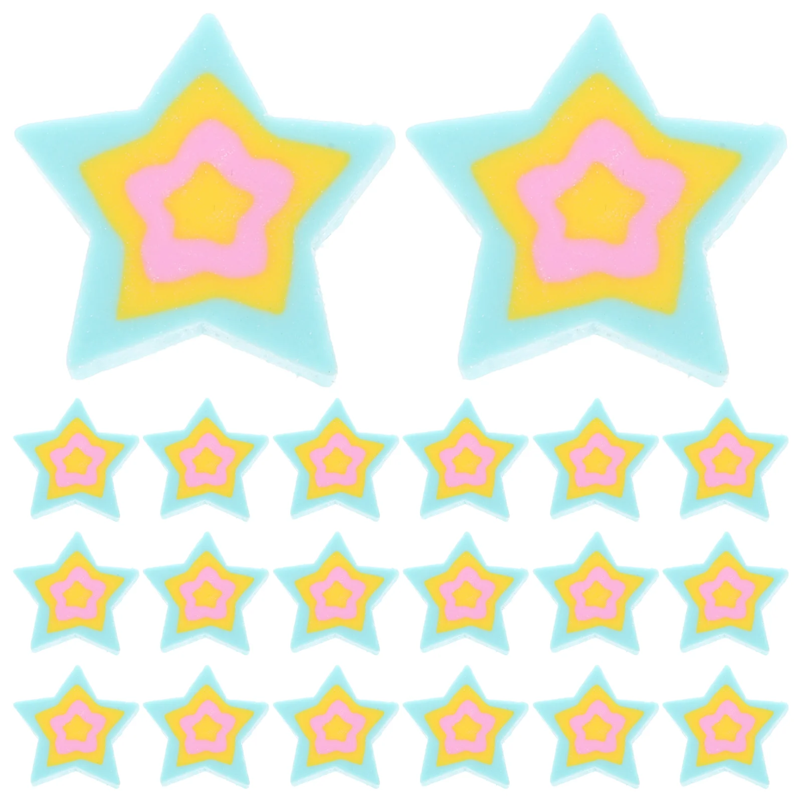 50 Pcs Star Eraser Cute Erasers for Kids Fun Students Pentagram Kawaii Aesthetic Cartoon Mini School Child