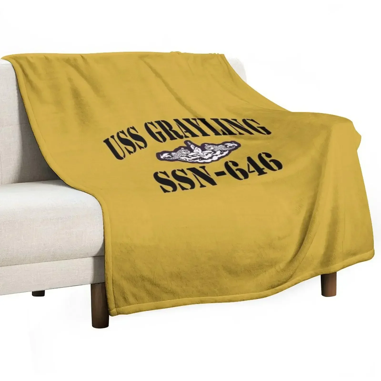 

USS GRAYLING (SSN-646) SHIP'S STORE Throw Blanket Travel Thermals For Travel for winter Luxury Thicken Blankets