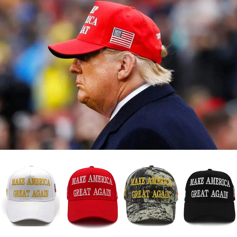 Red 2024 MAGA Donald Trump Hat 45-47 USA Flag Baseball Cap Trucker Hat MAKE AMERICA GREAT AGAIN Slogan Fashion Sports Hat