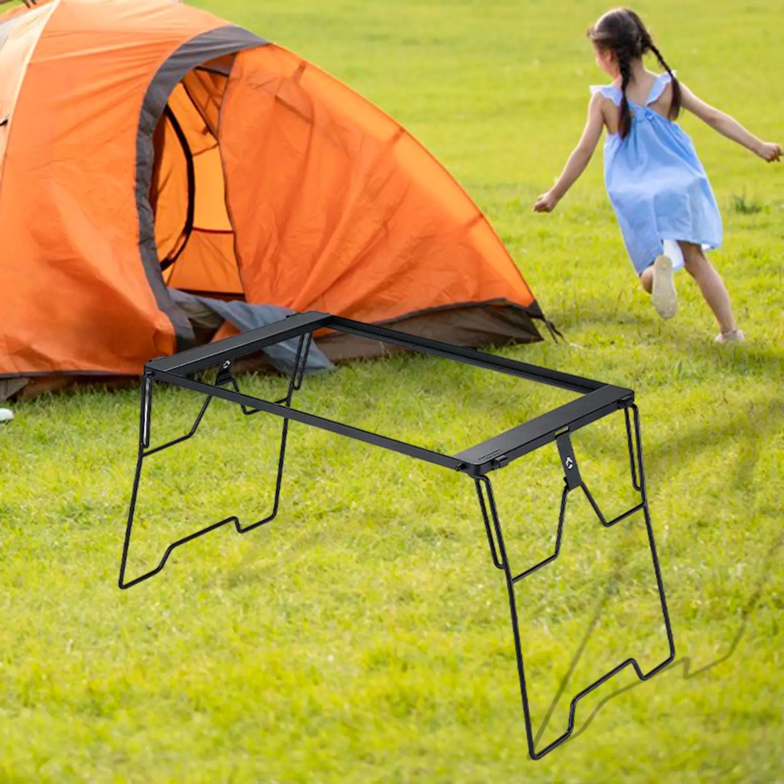 

Мебель из стальной рамы стола с мостом, сложенная для пеших прогулок, путешествий на открытом воздухе