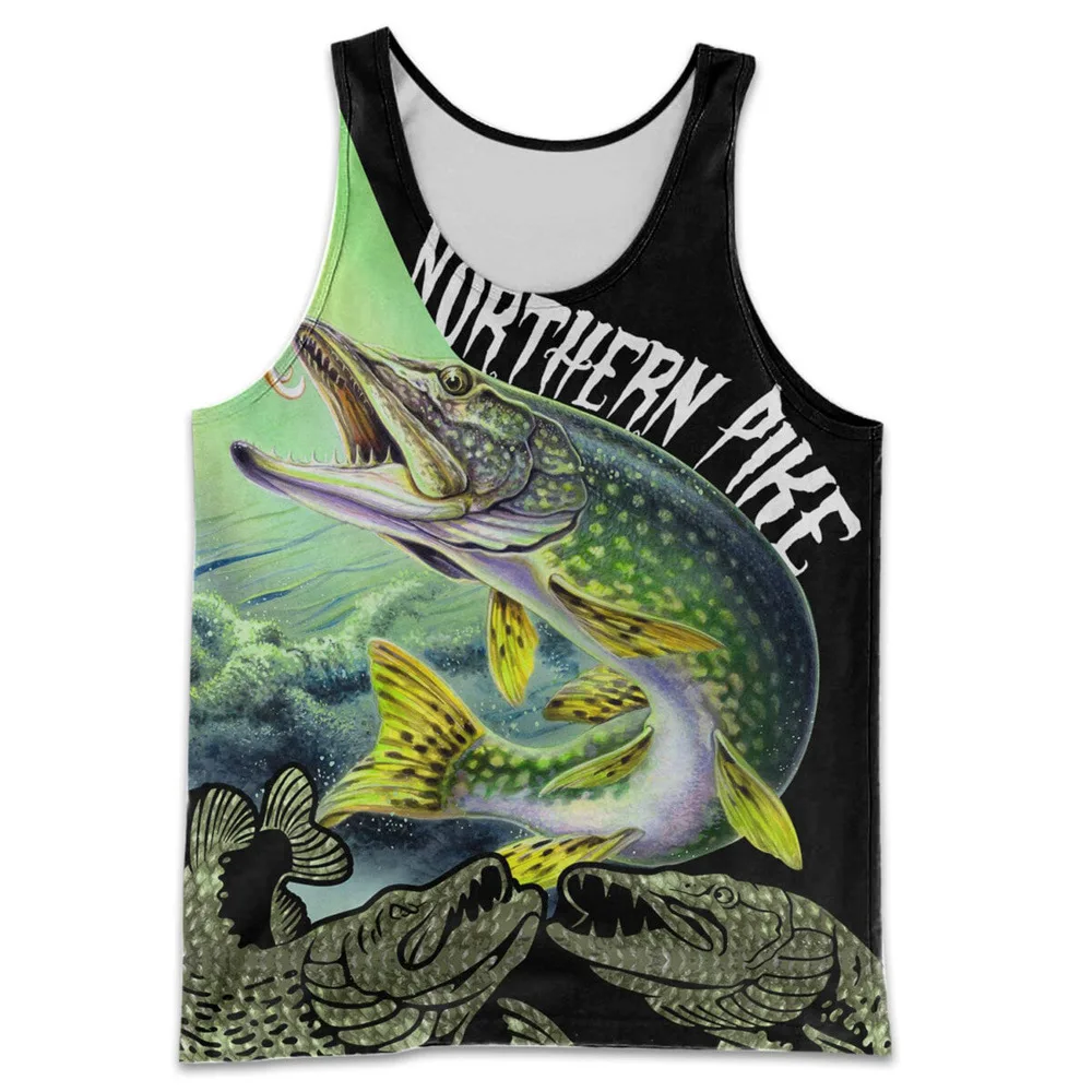 New Fish Fashion Men Women Tracksuits Crewneck Hip Hop  Vest Size S-7XL  Men Tank Top  Fitness  Custom Tank Top