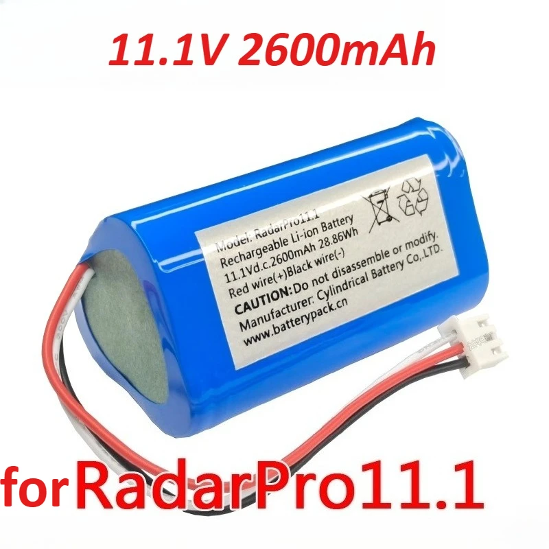 SM11.1-3S1P 11.1V 2600mAh Rechargeable Battery Packs for Radar Pro11.1 and NCR18500 3.7V 2000mAh 7.4Wh for Woodpecker Endo Radar
