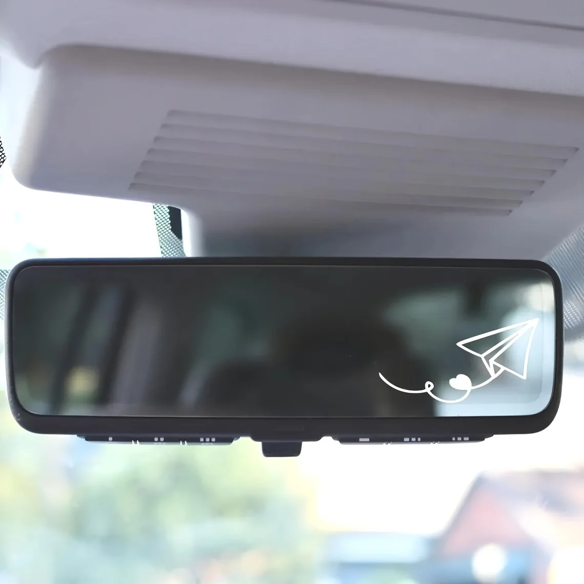 2PCS Paper Plane Sticker Car Mirror Vinyl Decal Funny Design Auto Window Decoration Creative Driver Gift