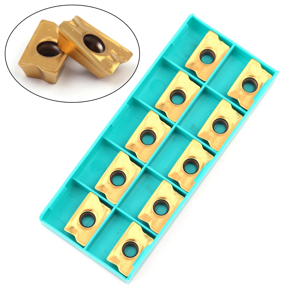 10pcs APKT1705 PDER TT9080 Carbide Insert CNC Lathe Parts Tool Turning Inserts Replacement For Milling Cutter