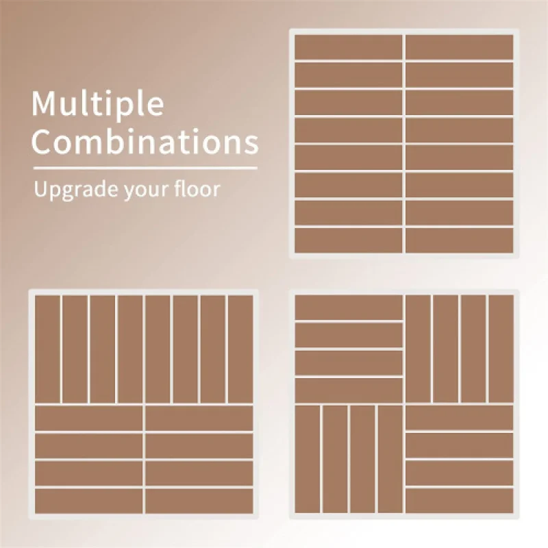 

Patio Interlocking Deck Tiles, 12"x12" Square Composite Decking Tiles, Four Slat Plastic Outdoor Flooring Tile All Weather fo