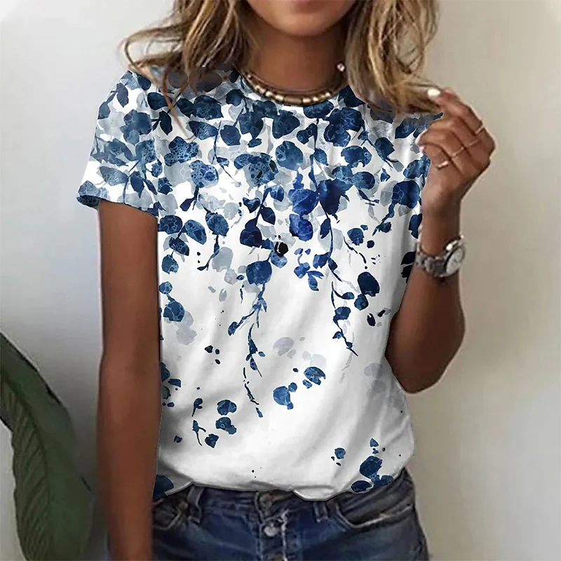 

Summer Floral Flower 3D Print T-shirt Women Fashion Streetwear Short Sleeve T Shirts Harajuku Tees Tops Oversized Woman Clothing