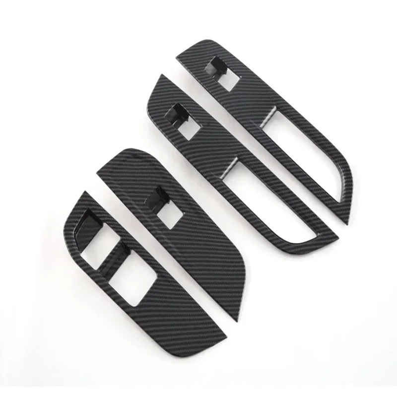 For MG 4 MG4 EV Mulan 2022 2023 2024 RHD Car Window Control Lift Switch Panel Cover Trim Decoration Accessories ABS Carbon Fiber