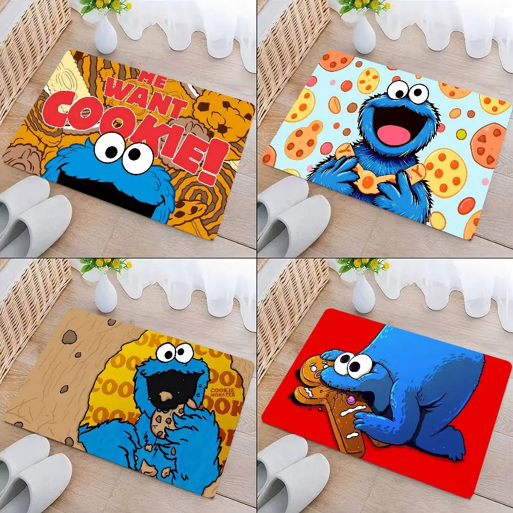 الكرتون كوكي الوحش إلمو سجادة باب الشمال نمط المنزل ممسحة الحمام المرحاض الحصير غرفة نوم الفومبرا