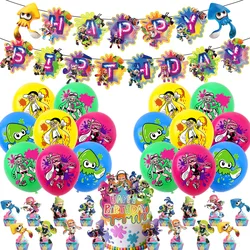 Anime Game Splatoon Happy Birthday Acrylic Cake Topper Party Decoration Cake Decor Flag Baby Shower Baking DIY Supplies Kid Gift