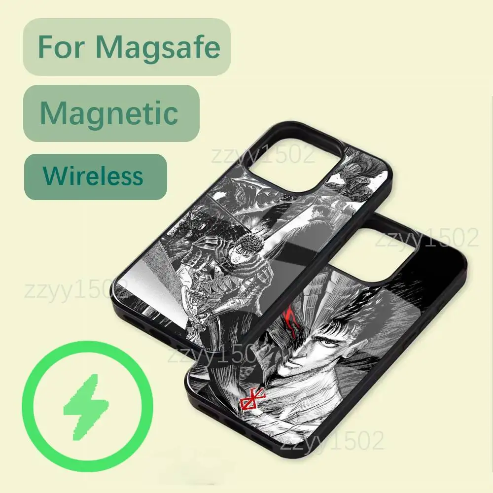

B-Berserk Guts Blood Anime Phone Case For iPhone 17,16,15,14,13,12,11,Pro,Max,Plus,Mini,SE4,E Magsafe Wireless Charging