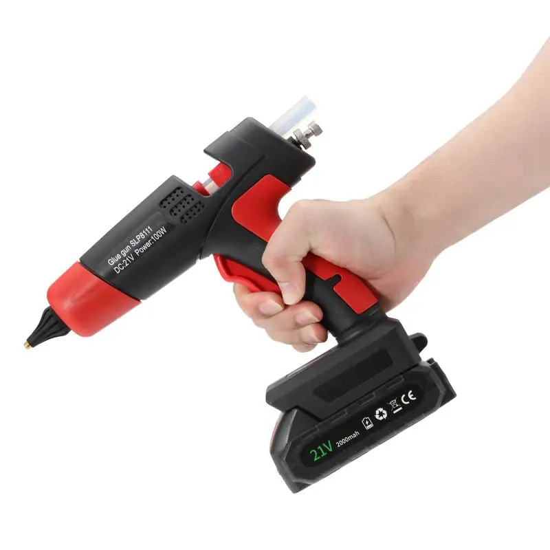 21V Hot Melt Glue Gun Cordless Rechargeable Li-ion Battery Copper Nozzle Home Hot Air Gun DIY Repair Tool For Makita 18V Battery