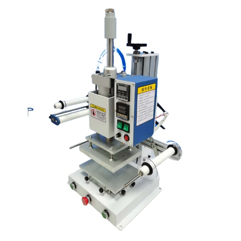 WL-DT03D Roll Paper Pneumatic Hot Stamping Machine, Leather Embossing Logo, Indentation Business Card Gift Box Plastic Wood