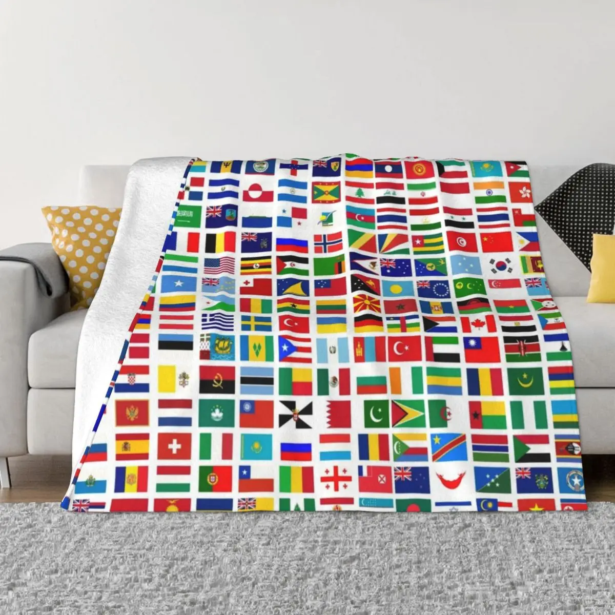 Flags of the world Throw Blanket Bed linens Soft Plaid warm blanket for winter Sleeping Bag Blanket