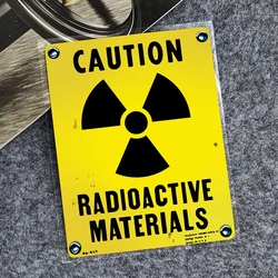 Caution Radioactive Material Reflective Warning Sticker Decor Motorcycle Scooter Body Decals Accessories for KTM PCX CB650R Mt07