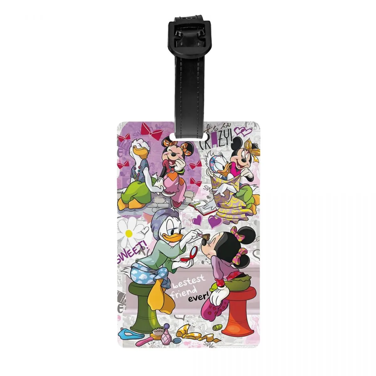

Custom Donald Duck Anime Wallpaper Luggage Tags for Travel Suitcase Privacy Cover ID Label