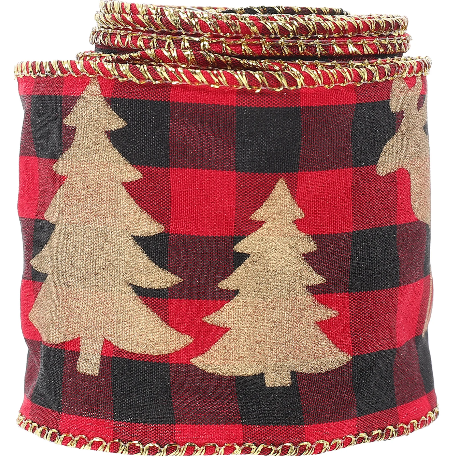 

Christmas Ribbon Xmas Linen Fabric Diy Craft Decor Smooth Non-Wrinkle Gift Wrapping Party Ornament Bow Making Ribbon